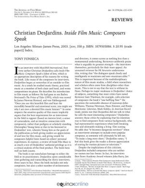 Christian Desjardins. Inside Film Music: Composers Speak