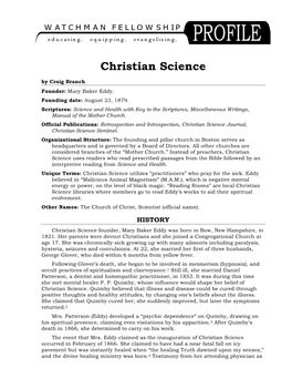 Christian Science Profile