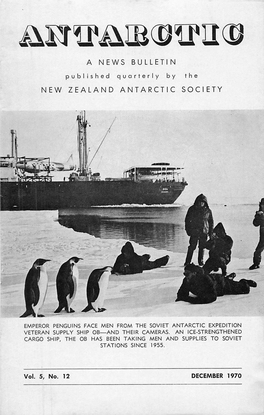 Vol. 5, No. 12 DECEMBER 1970 , I / E 180" W AUSTRALIA ) WELLINGTON -SCHRISTCHURCH/ I NEW ZEALAND
