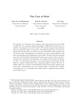 The Cost of Debt∗