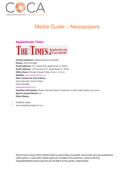 Media Guide – Newspapers