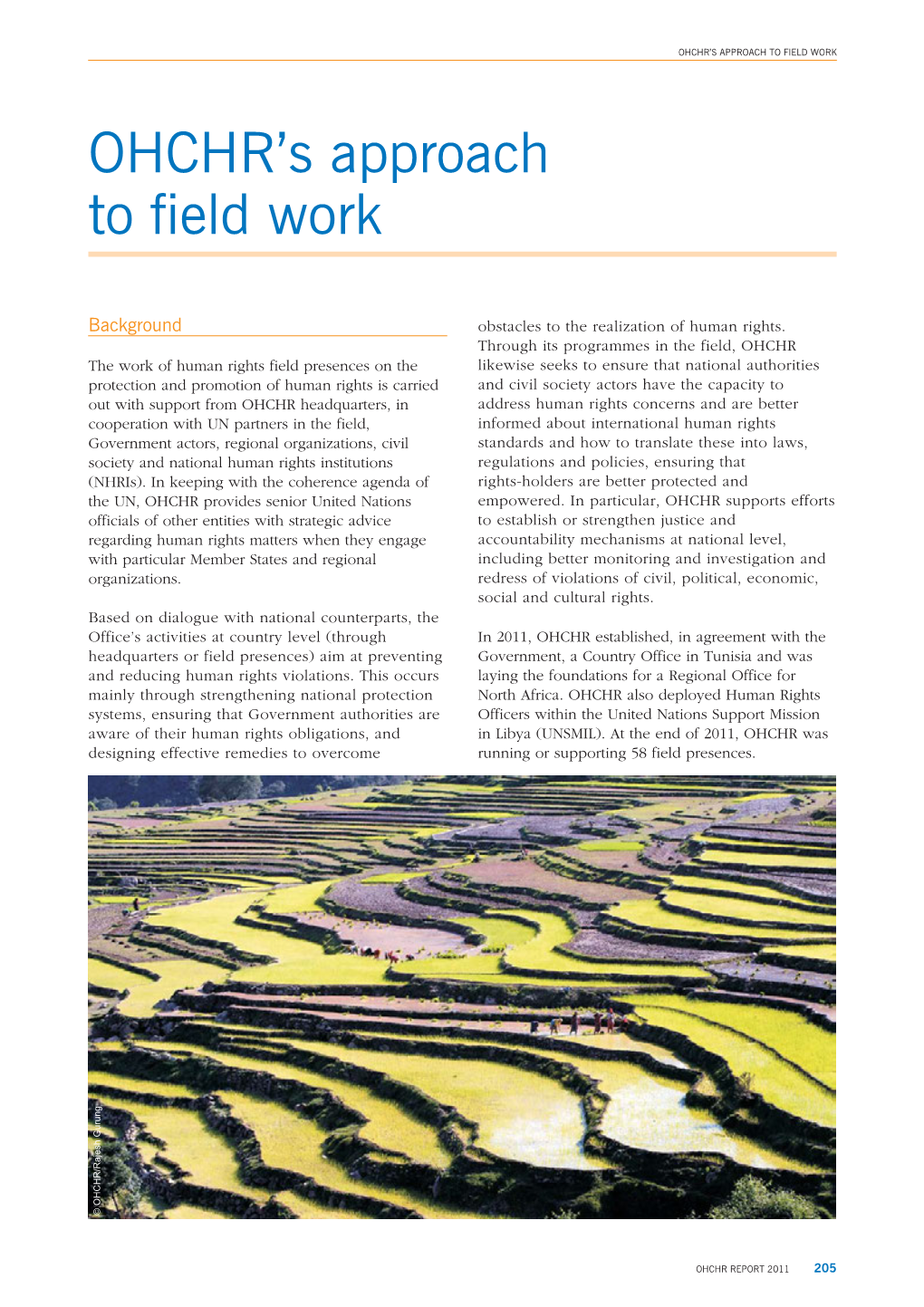 OHCHR's Approach to Field Work