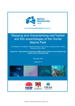 Mapping and Characterising Reef Habitat and Fish Assemblages of the Hunter Marine Park