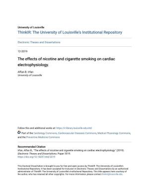 The Effects of Nicotine and Cigarette Smoking on Cardiac Electrophysiology