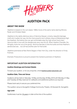 Heathers Audition Pack