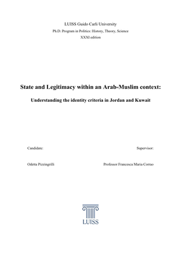 State and Legitimacy Within an Arab-Muslim Context