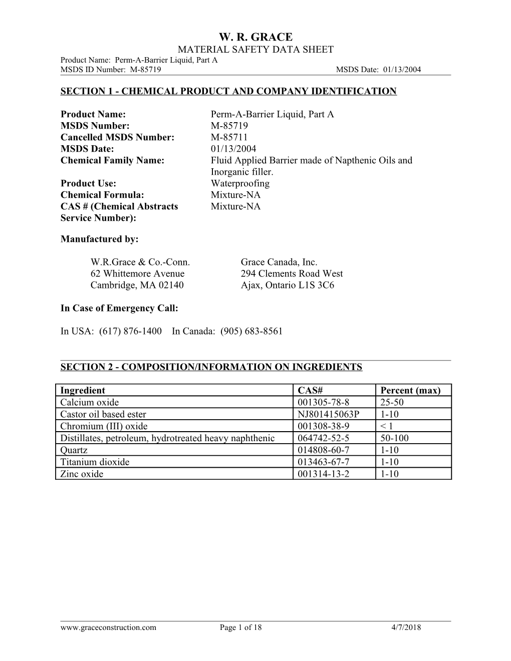 Material Safety Data Sheet s39