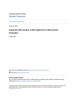 Expansion Microscopy: a New Approach to Microscopic Evaluation
