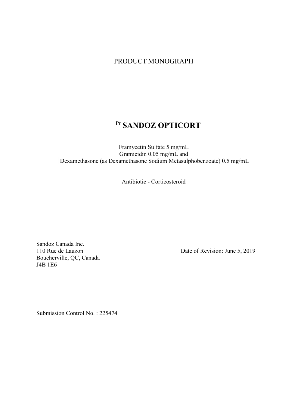 Sandoz Opticort Product Monograph.Pdf