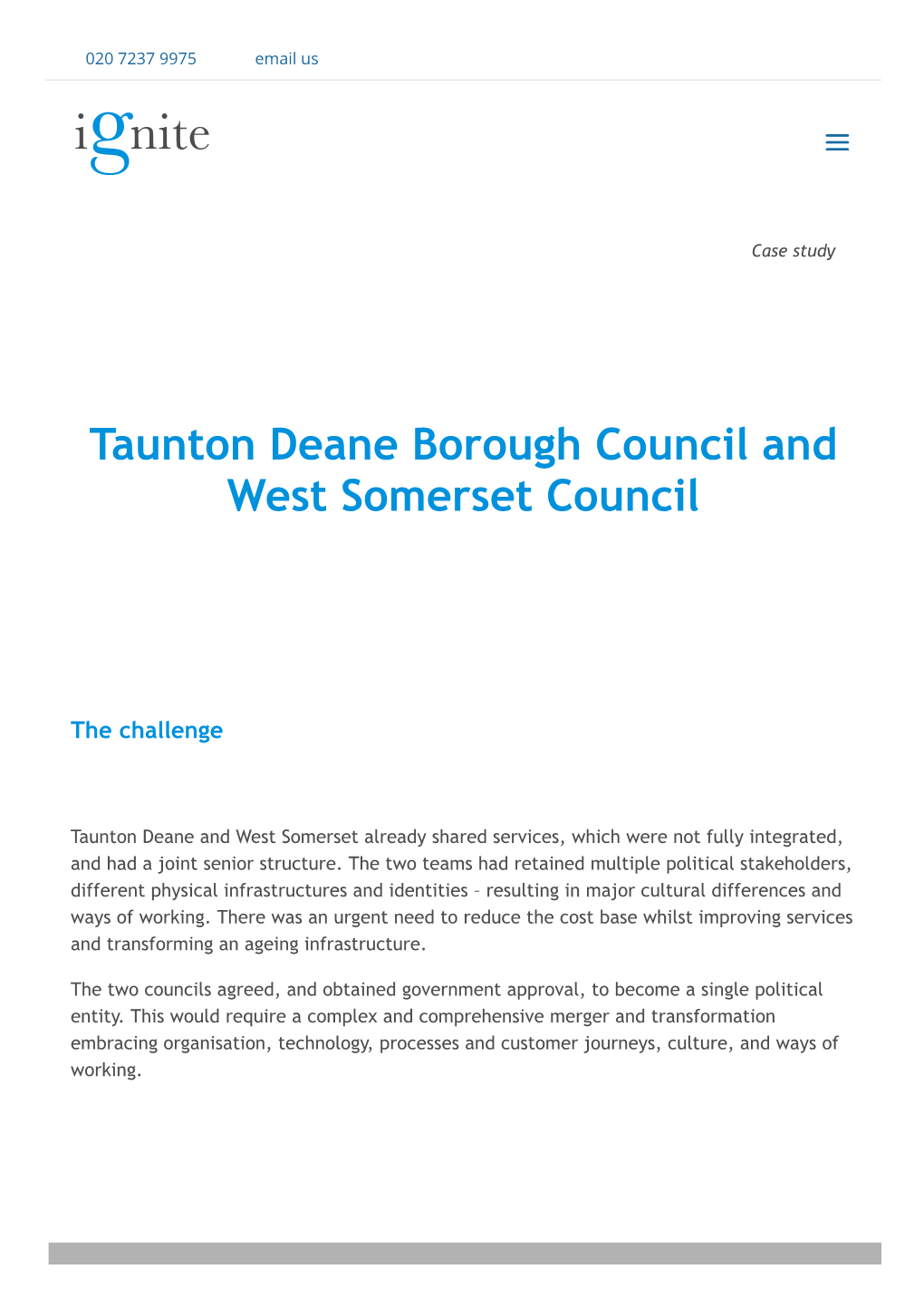 Taunton Deane Borough Council and West Somerset Council