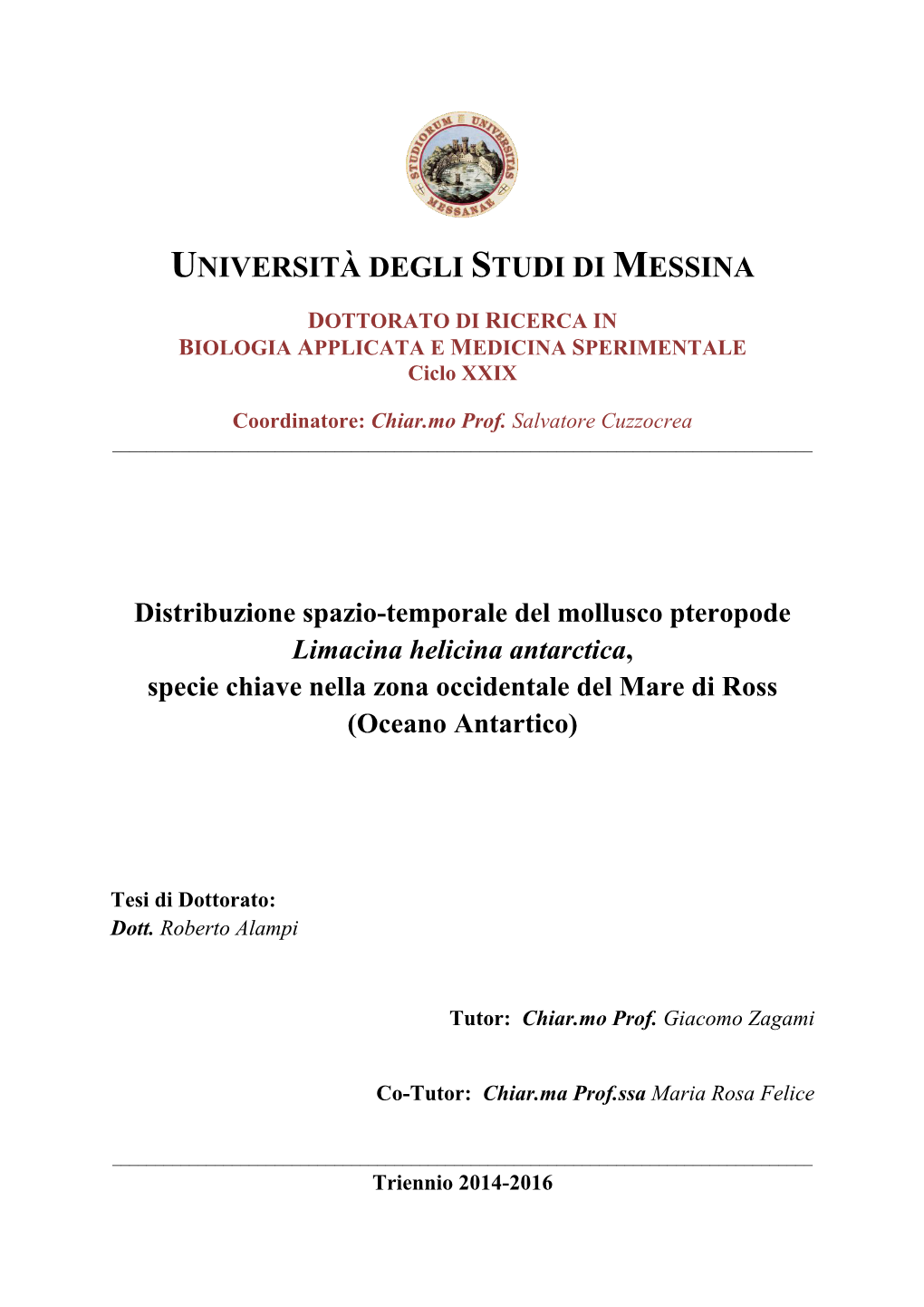 Università Degli Studi Di Messina