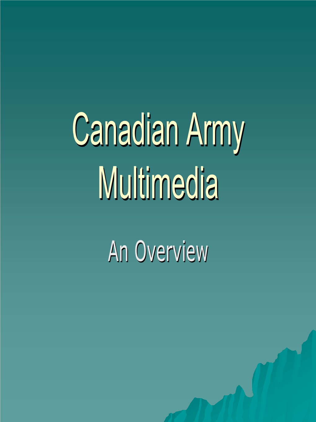 Canadian Army Multimedia