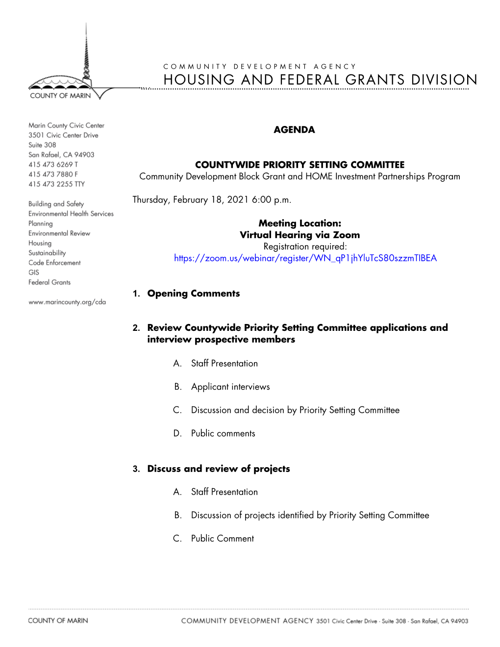 Housing and Federal Grants Division