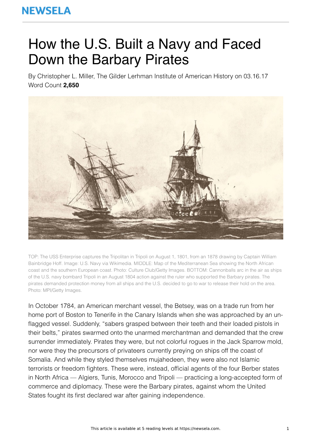How the U.S. Built a Navy and Faced Down the Barbary Pirates by Christopher L