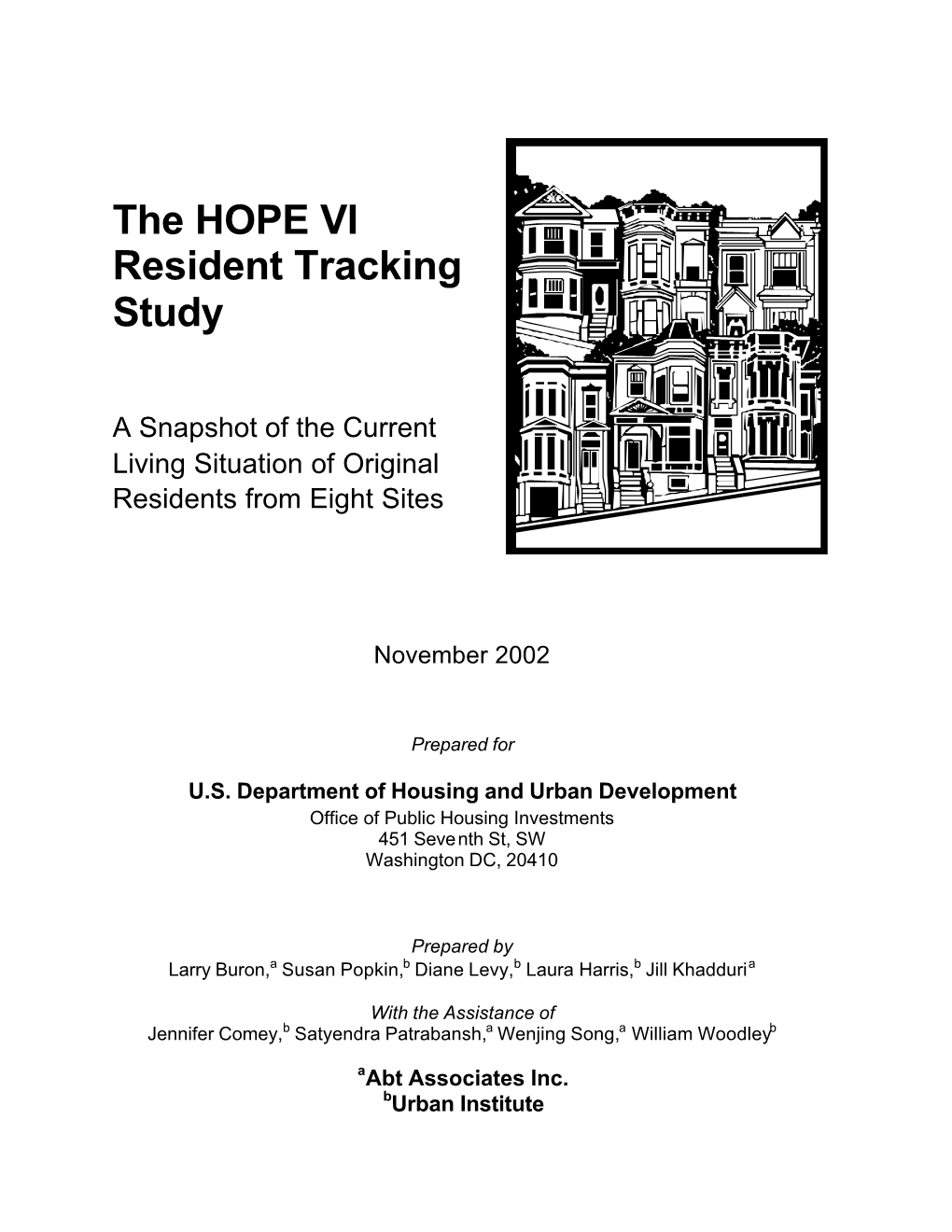 HOPE VI Resident Tracking Study