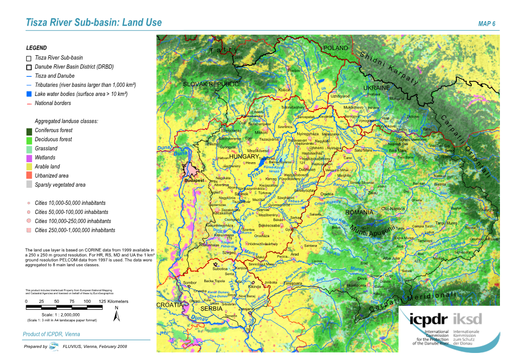 Tisza River Sub-Basin: Land Use MAP 6