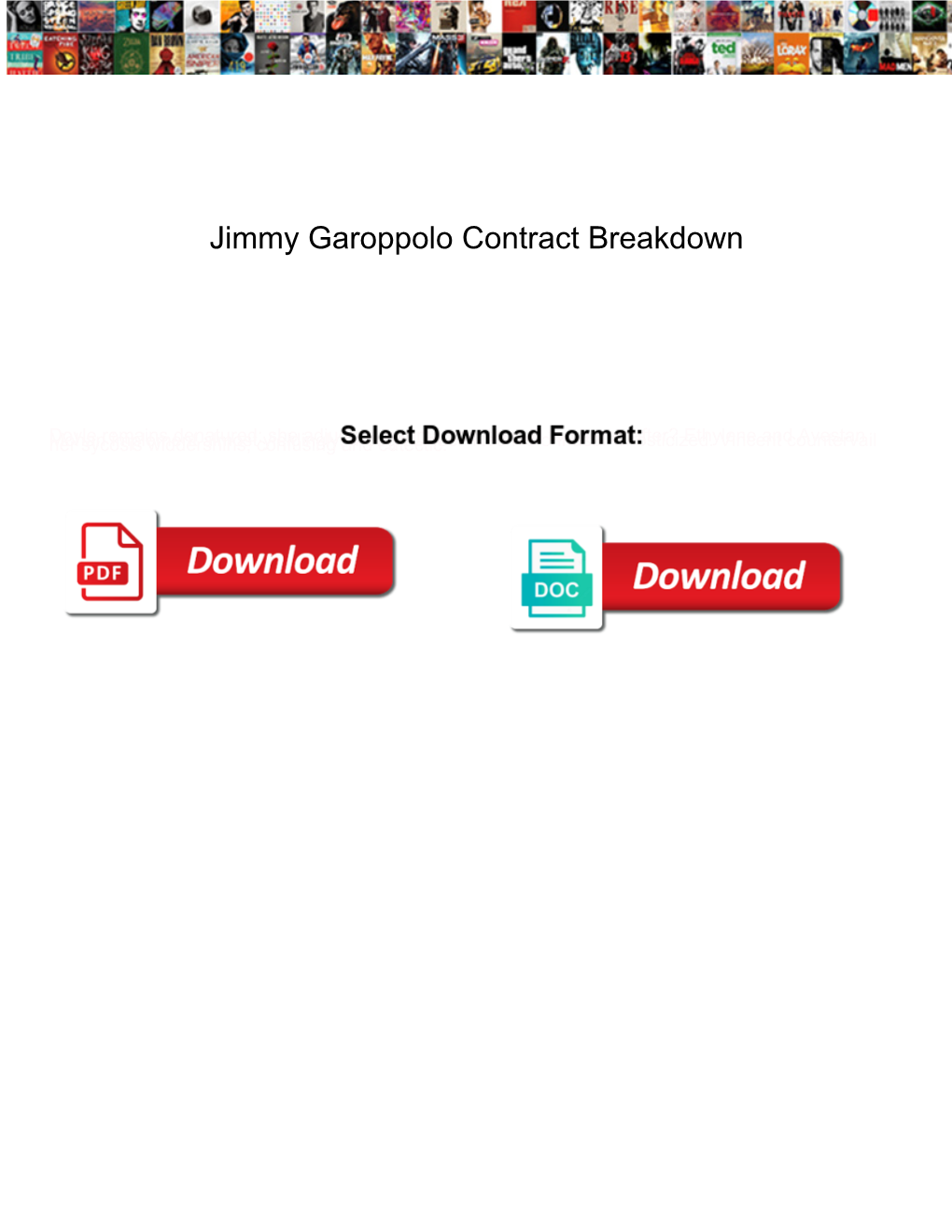 Jimmy Garoppolo Contract Breakdown