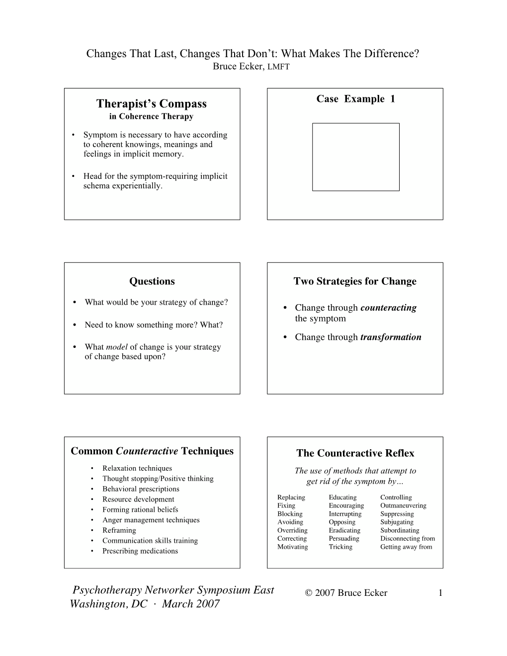 Therapist's Compass