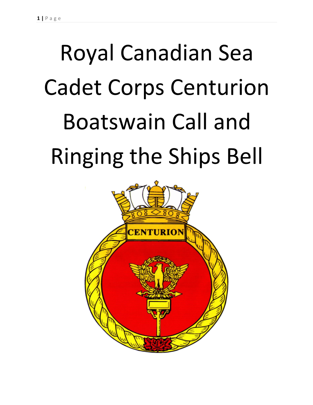Boatswain Call Manual
