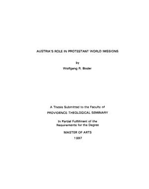 AUSTRIA's ROLE in PROTESTANT WORLD MISSIONS Wolfgang R