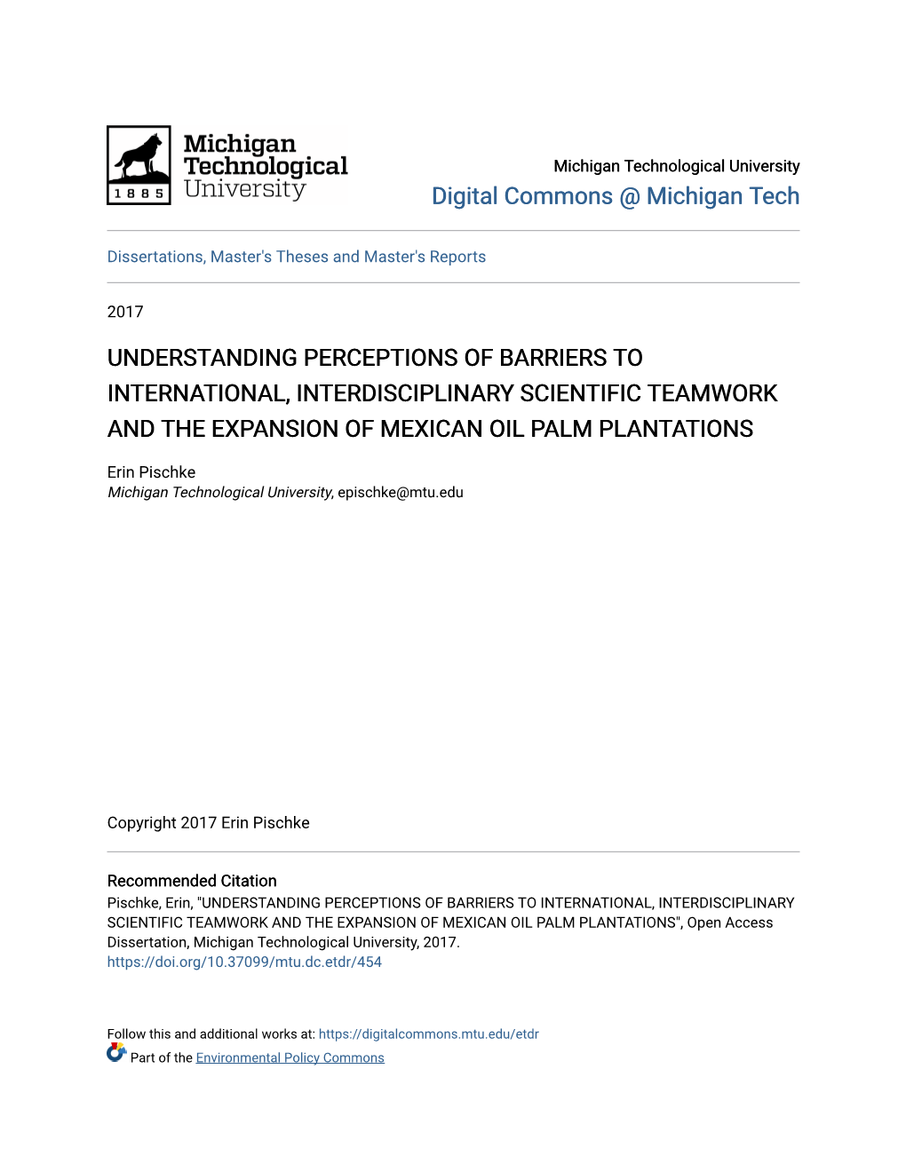 Understanding Perceptions of Barriers to International, Interdisciplinary Scientific Teamwork and the Expansion of Mexican Oil Palm Plantations