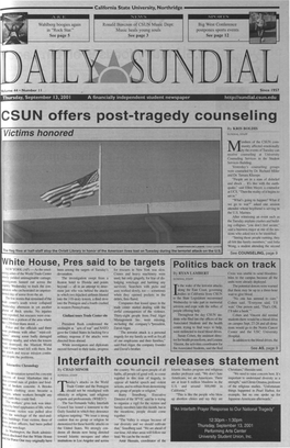 CSUN Offers Post-Tragedy Counseling
