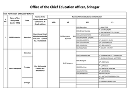 Office of the Chief Education Officer, Srinagar