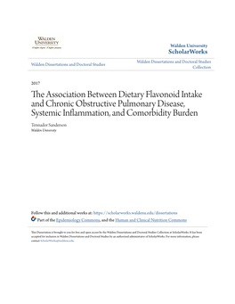 The Association Between Dietary Flavonoid Intake and Chronic