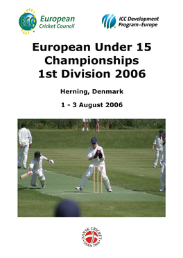 European Under 15 Championships 1St Division 2006