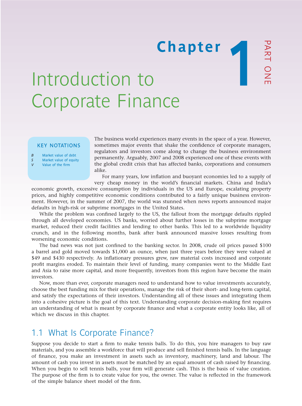 Introduction to Corporate Finance