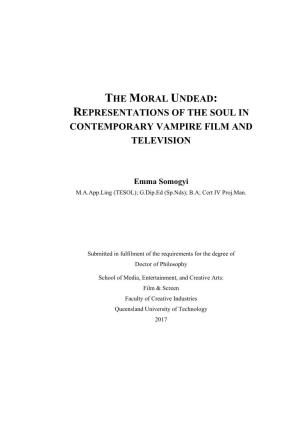 Representations of the Soul in Contemporary Vampire Film and Television