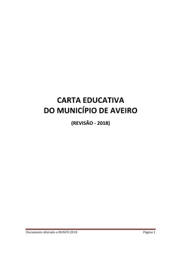 Carta Educativa Do Município De Aveiro