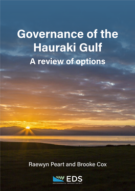 Governance of the Hauraki Gulf a Review of Options