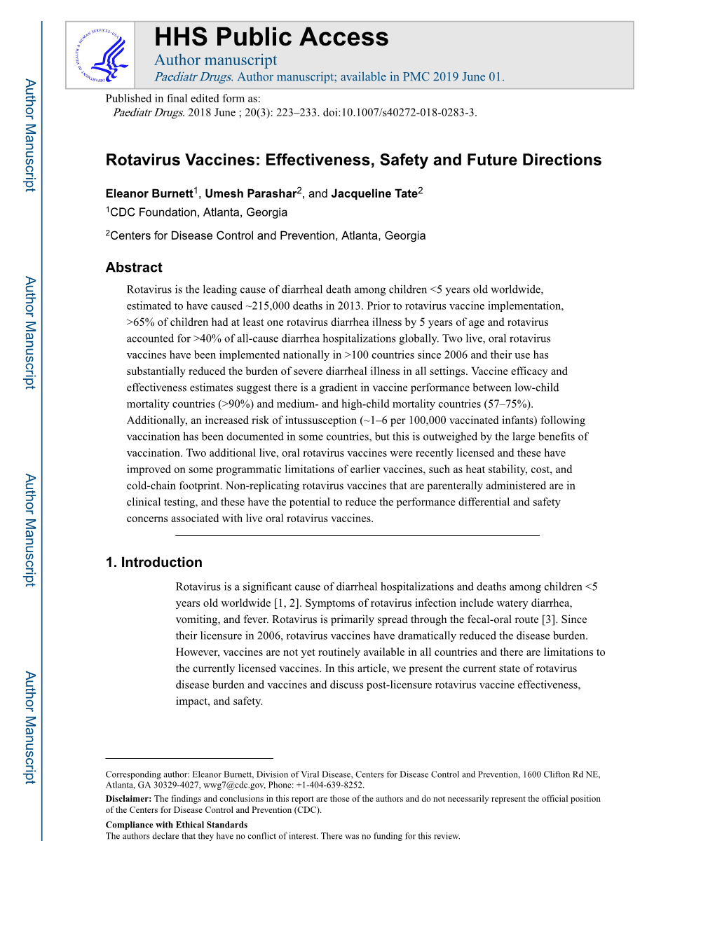 Rotavirus Vaccines: Effectiveness, Safety and Future Directions