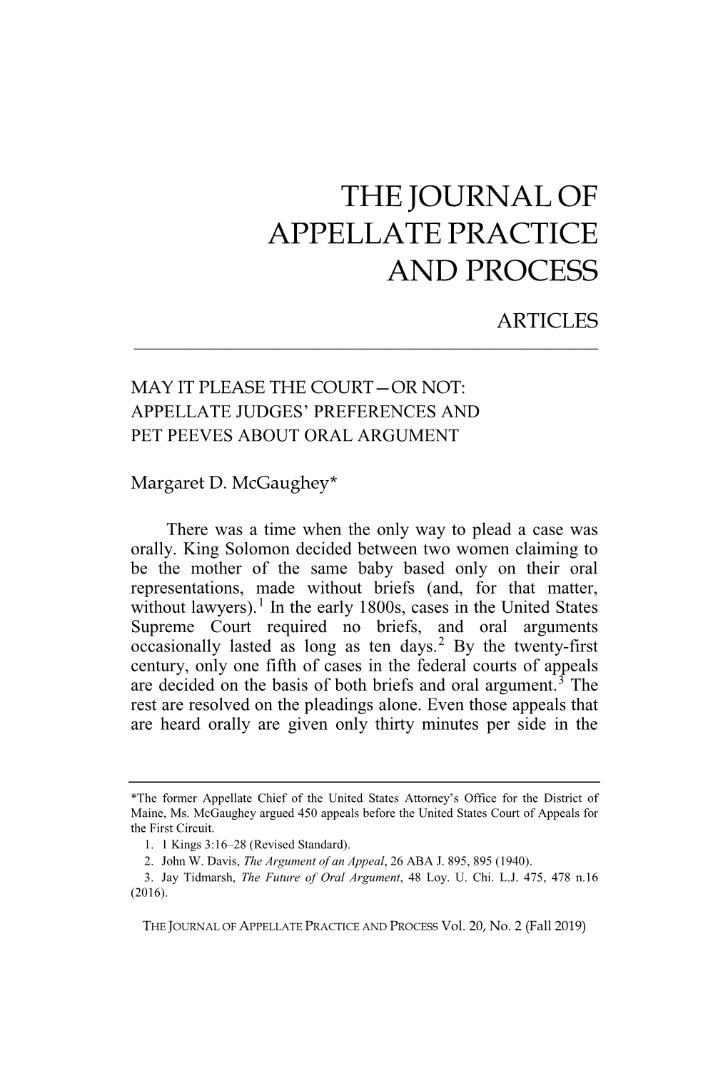The Journal of Appellate Practice and Process