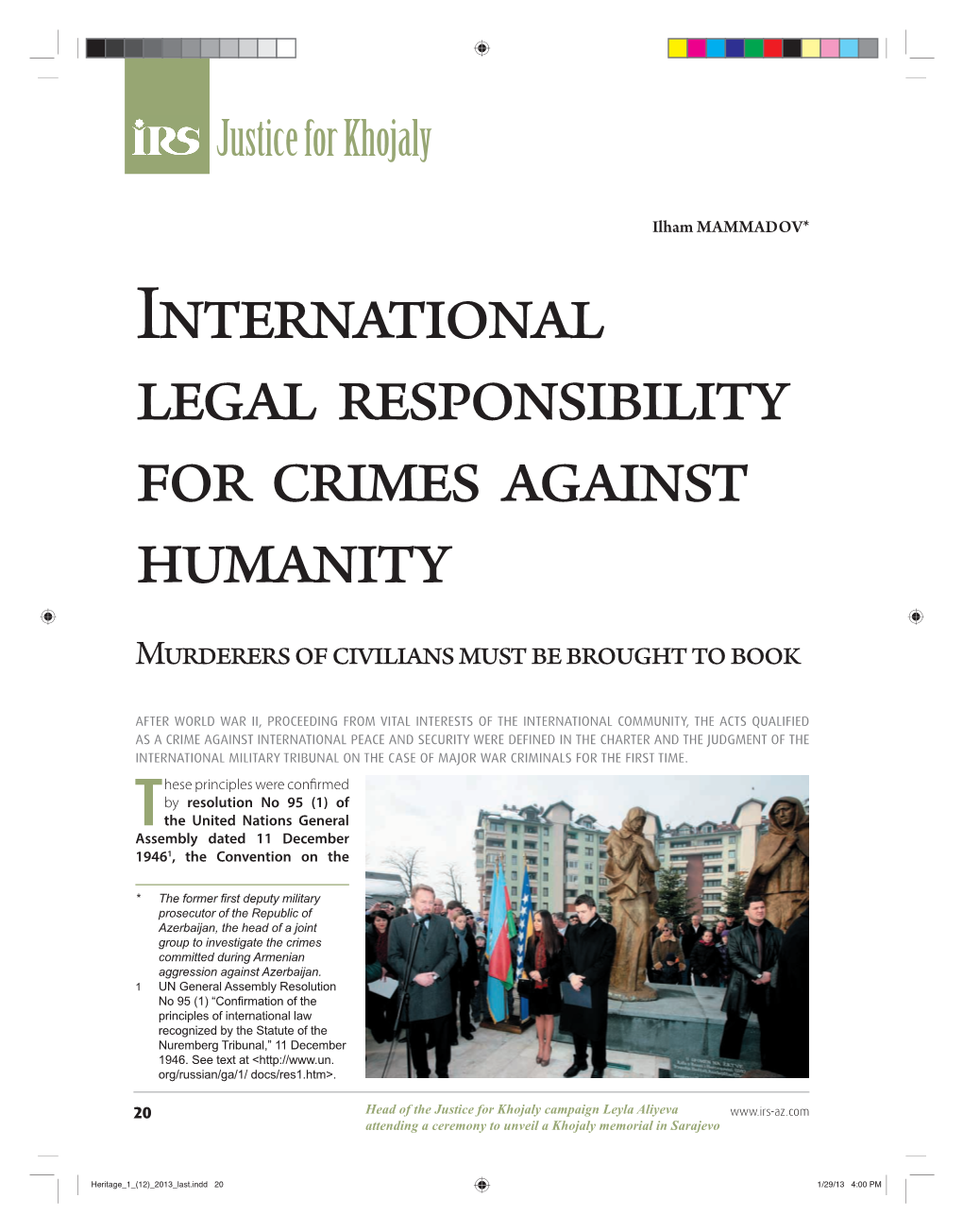 International Legal Responsibility for Crimes Against Humanity