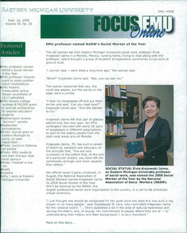 Focus EMU, September 16, 2008