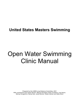 Open Water Clinic Manual