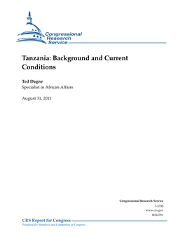 Tanzania: Background and Current Conditions