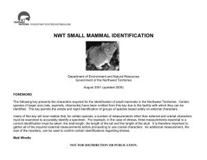 Nwt Small Mammal Identification