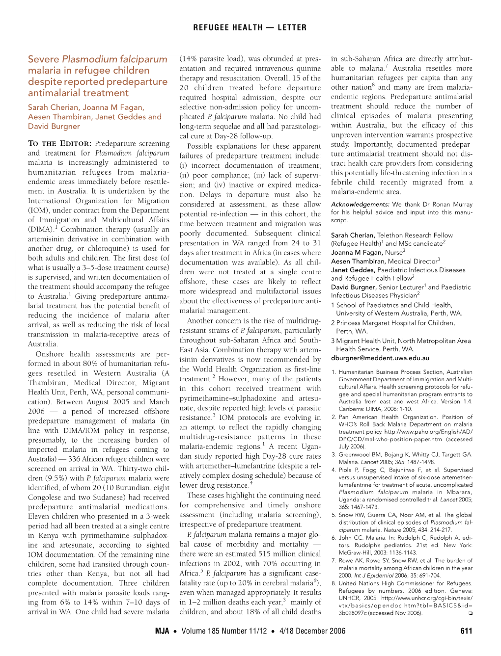 Plasmodium Falciparum