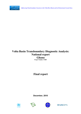 Volta Basin Transboundary Diagnostic Analysis: National Report Ghana Project Number: 53885