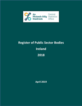 Register of Public Sector Bodies in Ireland 2019 April