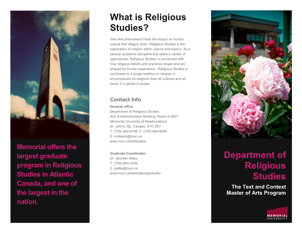 What Is Religious Studies?