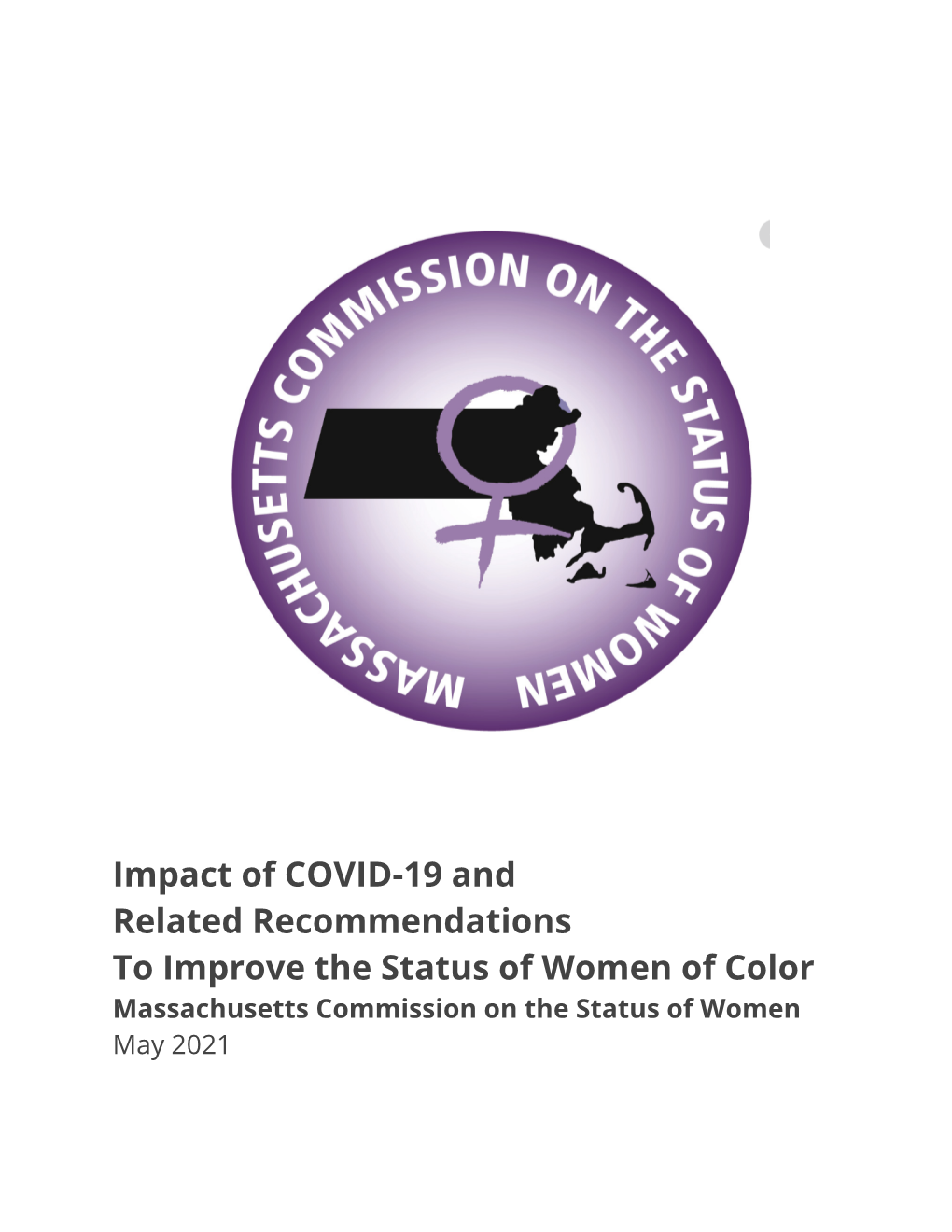 MCSW Impact of COVID-19 on Women of Color Report, May 2021