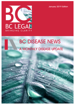 Bc Disease News a Monthly Disease Update