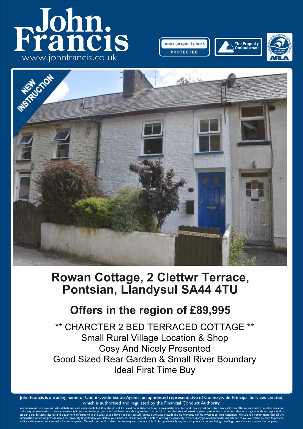 Rowan Cottage, 2 Clettwr Terrace, Pontsian, Llandysul SA44