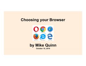 Choosing Your Browser