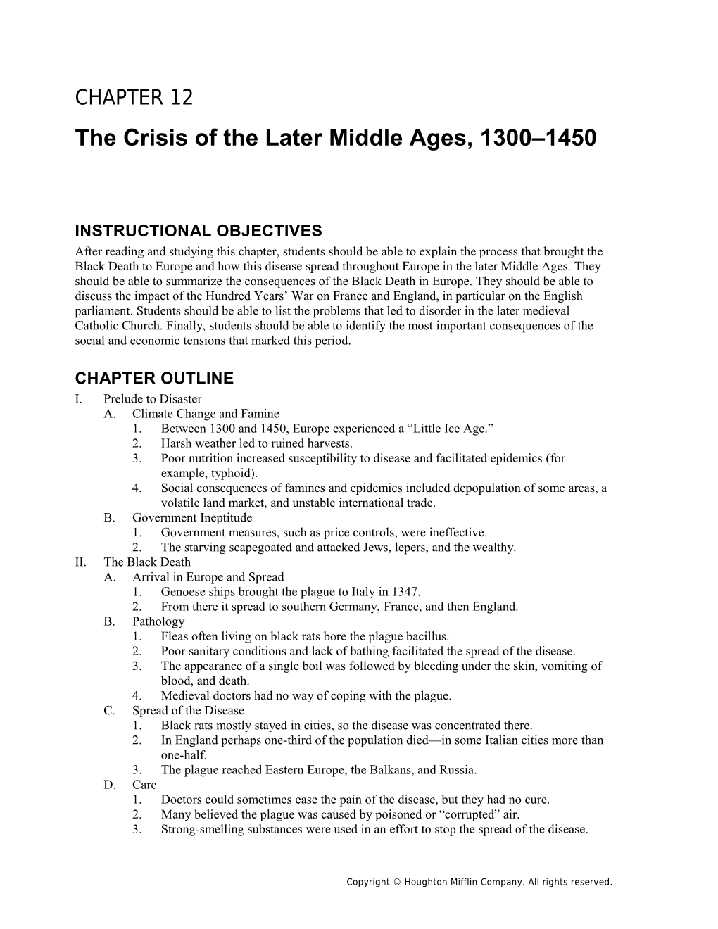 The Crisis of the Later Middle Ages, 1300 1450