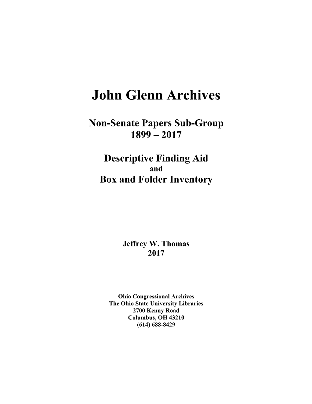 John Glenn Archives